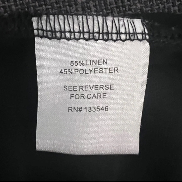 Crosby Sleeveless Black Linen Top Silver Chain Design at Neckline Size M in EUC - Picture 6 of 7